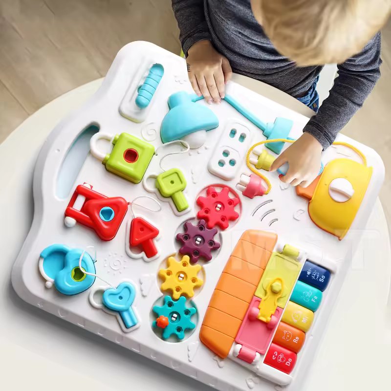 BUSY BOARD ACTIVITY TABLE WITH LIGHTS AND MELODIES