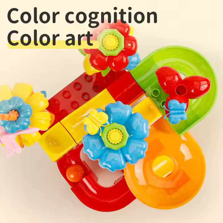 KIDS SLIDEWAY EDUCATIONAL BUILDING BLOCKS - 64PCS