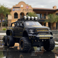 Thumbnail for 1:28 FORD RAPTOR F150V 6X6 MODIFIED OFF ROAD ALLOY DIECAST MODEL