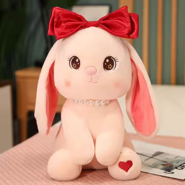 CUTE BOWKNOT RABBIT STUFFED TOY - 22CM