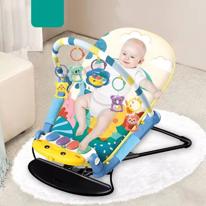 2 IN 1 MULTI-FUNCTION ROCKING CHAIR SAFETY PLAY PIANO GYM