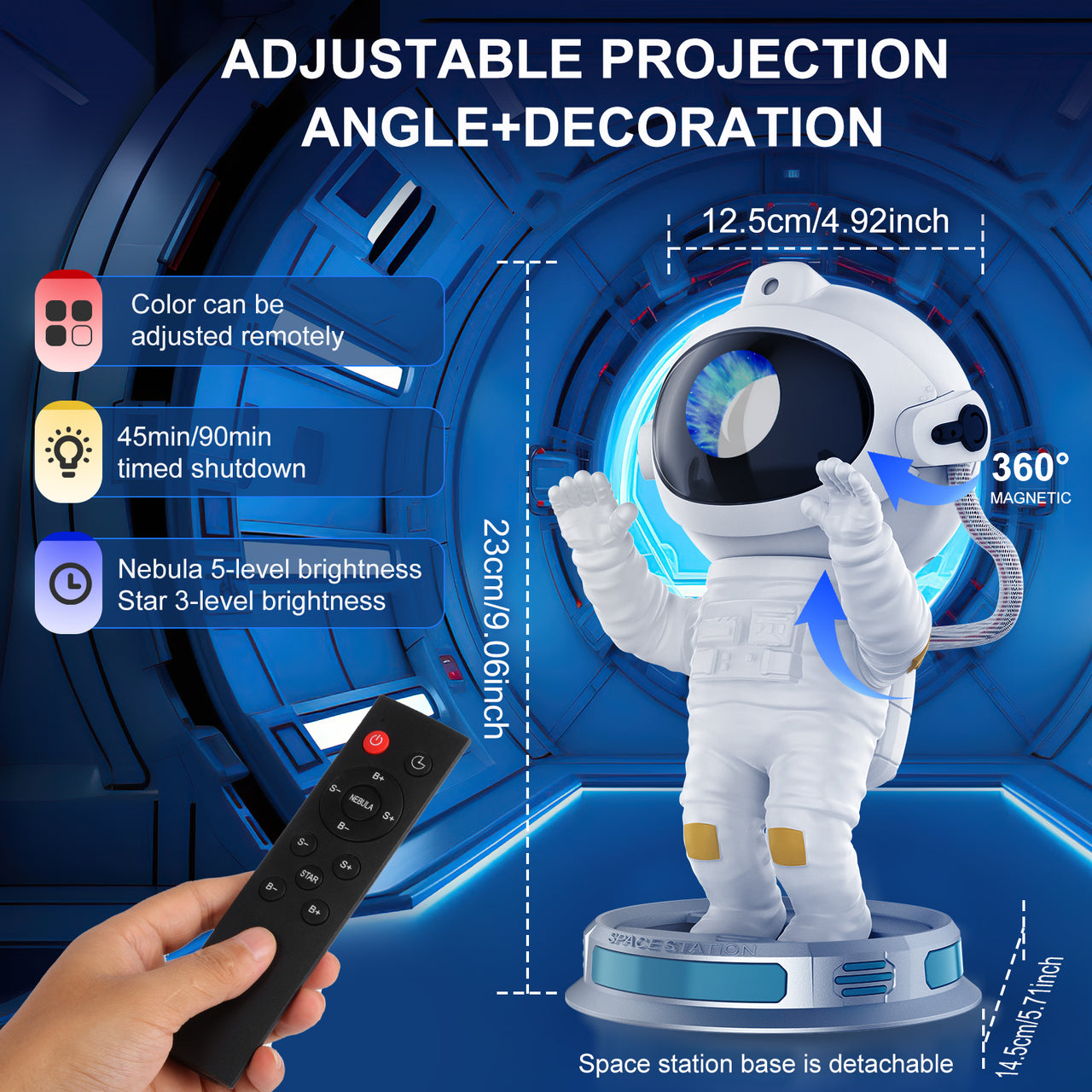 OBSSESING ASTRONAUT GALAXY STAR PROJECTOR NOVA LAMP