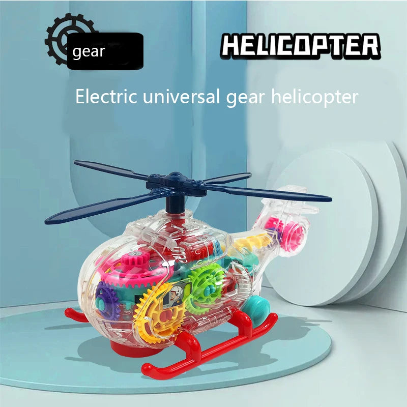 TRANSPARENT FUNNY HELICOPTER WITH MUSIC