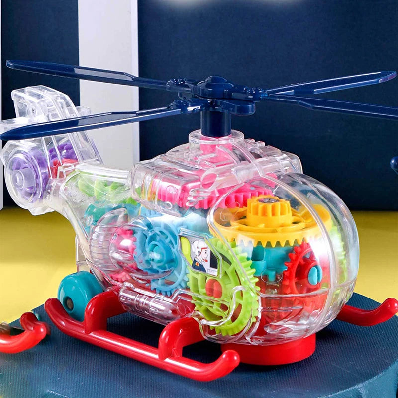 TRANSPARENT FUNNY HELICOPTER WITH MUSIC