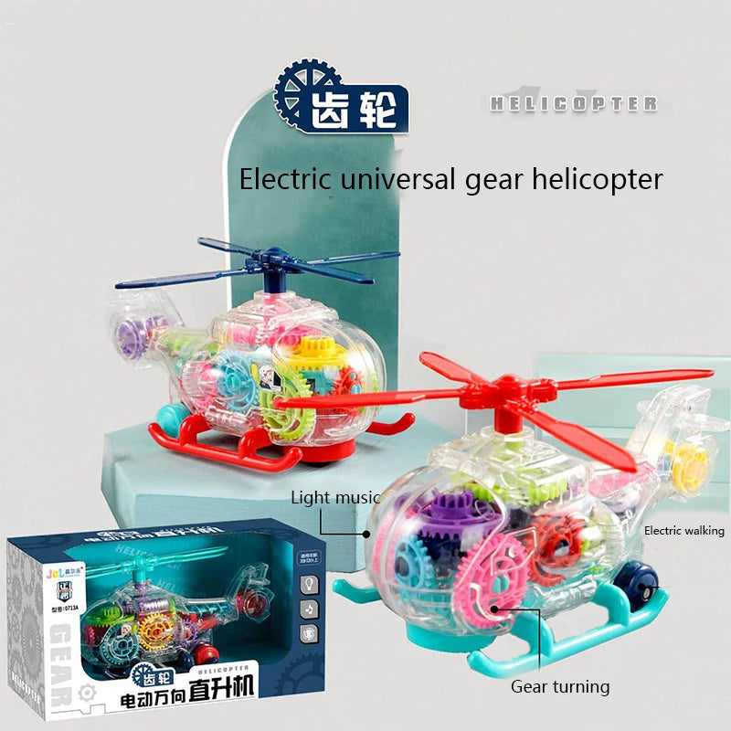 TRANSPARENT FUNNY HELICOPTER WITH MUSIC