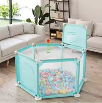 Thumbnail for HEXAGON SAFETY PLAYPEN BASKETBALL ARENA FOR KIDS