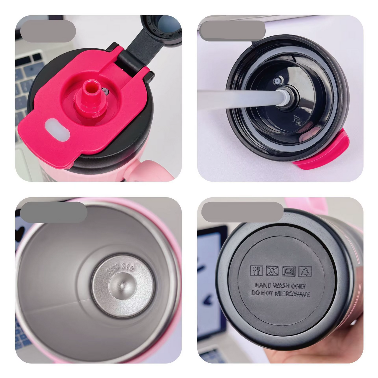 VACUUM INSULATED STAINLESS STEEL TUMBLER BOTTEL WITH HANDLE ( PACK OF 1 )