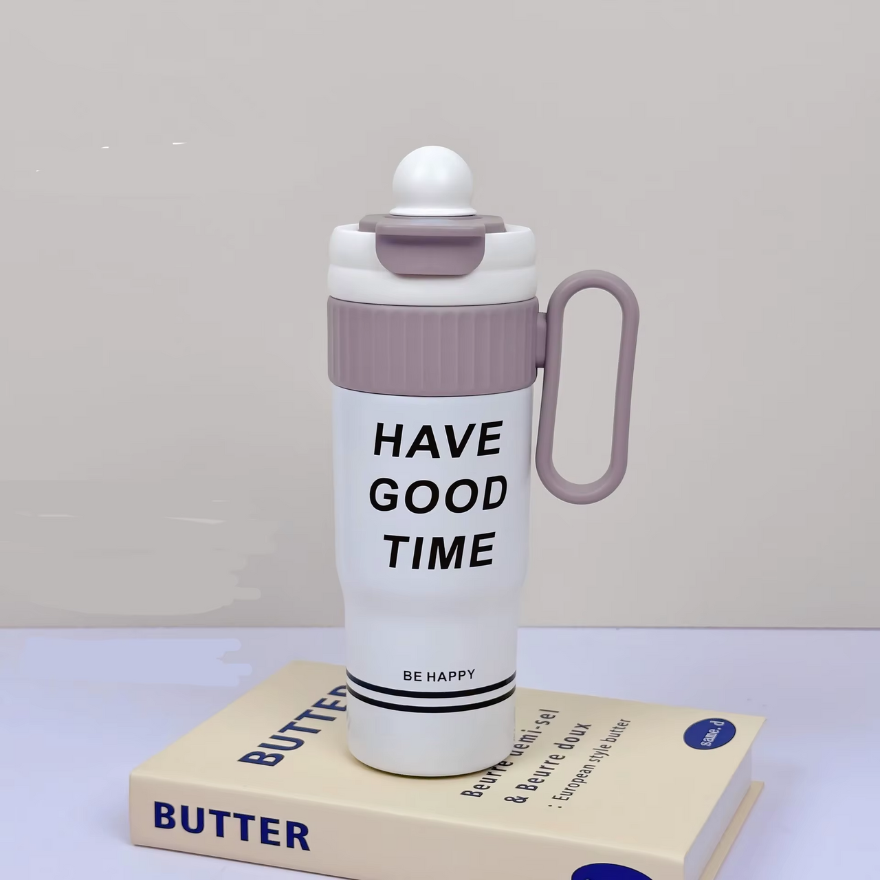 VACUUM INSULATED STAINLESS STEEL TUMBLER BOTTEL WITH HANDLE ( PACK OF 1 )