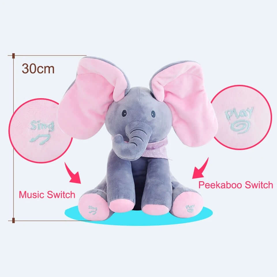 PEEK-A-BOO ELEPHENT INTRACTIVE PLUSH TOY