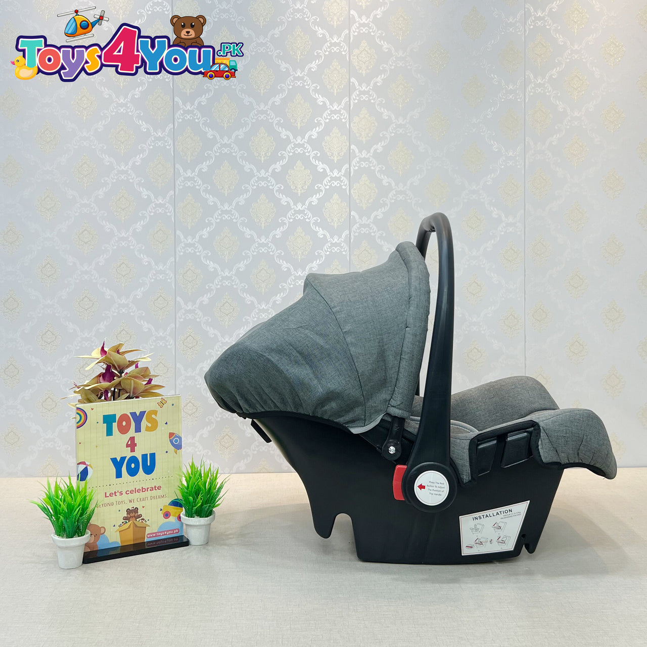 2 IN 1 BABY CARRY COT & CAR SEAT WITH ROOF