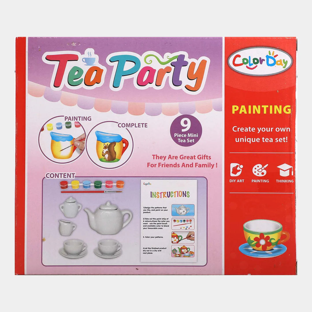 TEA PARTY PAINTING SET FOR KIDS