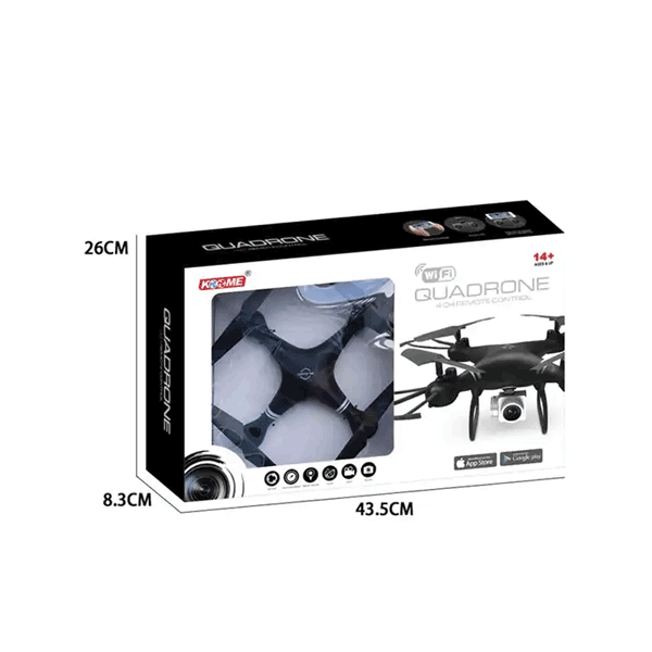 KOOME K3C FLYING  QUAD-DRONE WITH WIFI & HD CAMERA