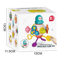 Thumbnail for 8 IN 1 BUSY BOARD CUBE MONTESSORI SENSORY TOY