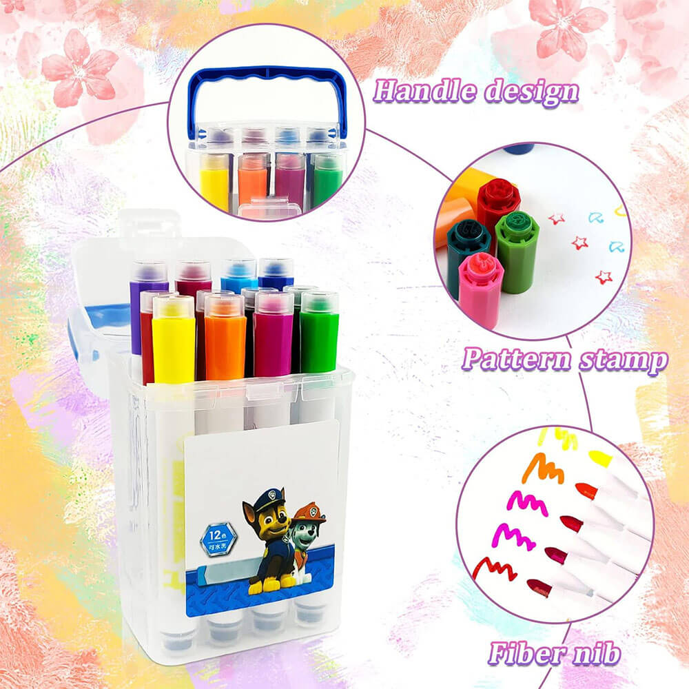 12 DRAWING MARKER & STAMPS