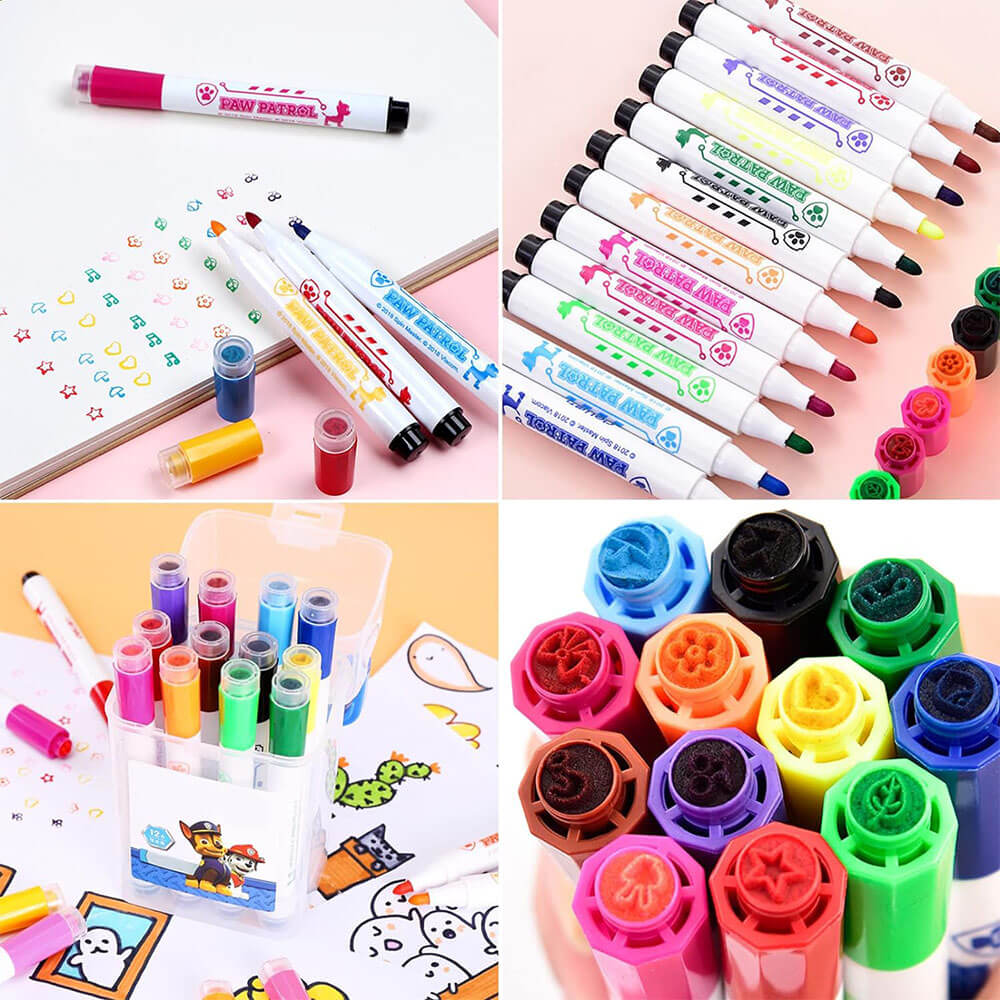 12 DRAWING MARKER & STAMPS