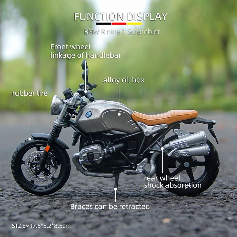 MINIATURE MOTORCYCLE BMW R NINE T SCRAMBLER 1/12 MAISTO IN BOX