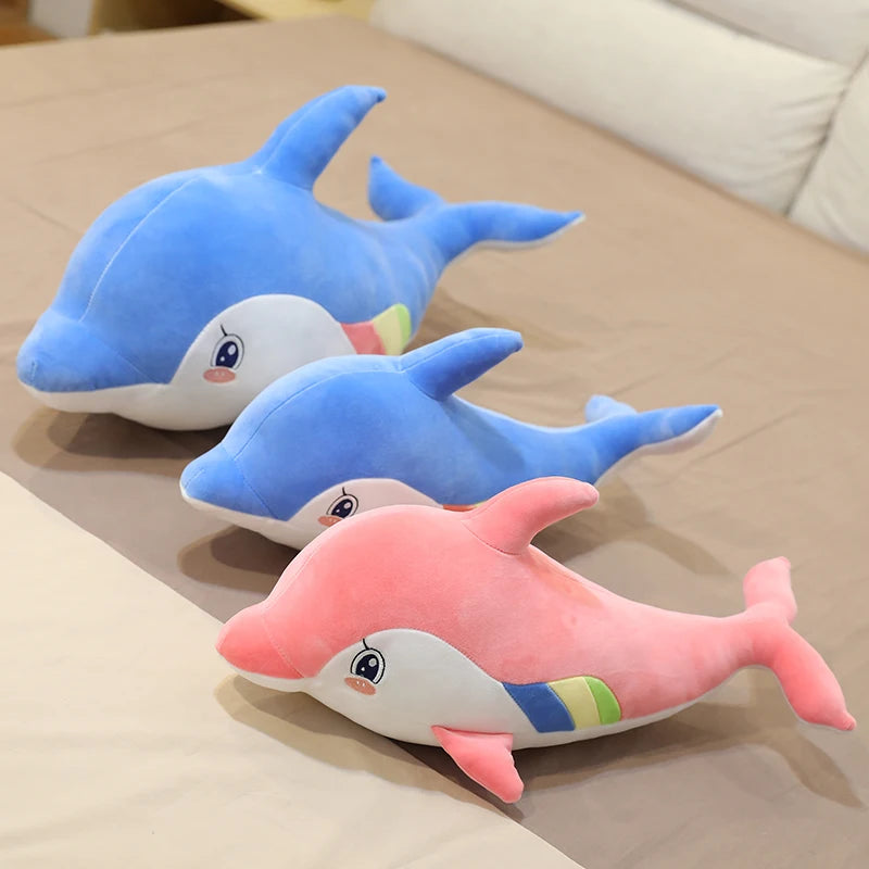 DOLPHIN PLUSH PILLOW SOFT TOY - 65 CM