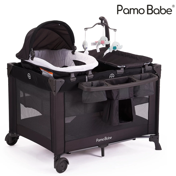 PAMO BABE 4 in 1 PORTABLE CRIB FOR BABY NURSERY CENTRE WITH REMOVA Toys4you.pk