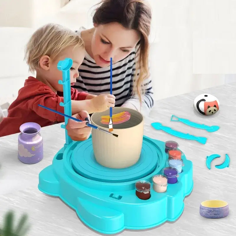 KIDS ART CRAFT POTTERY MACHINE WITH CLAY