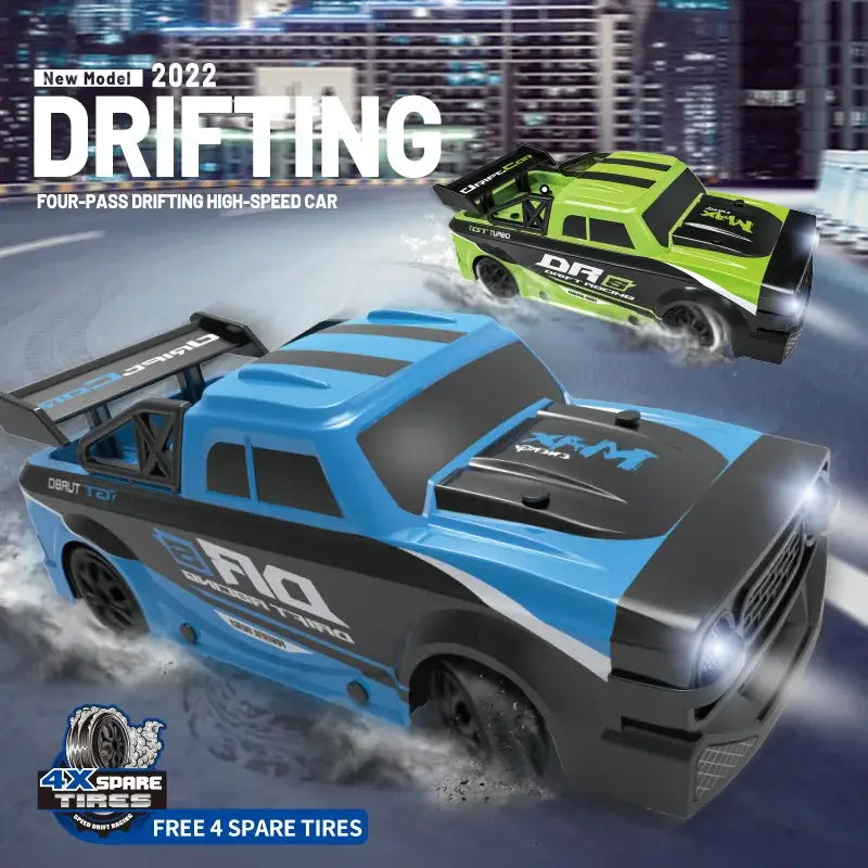 RC SUPER SPORT RACING CAR WITH 2 FUNCTIONAL DRIFT TIRES