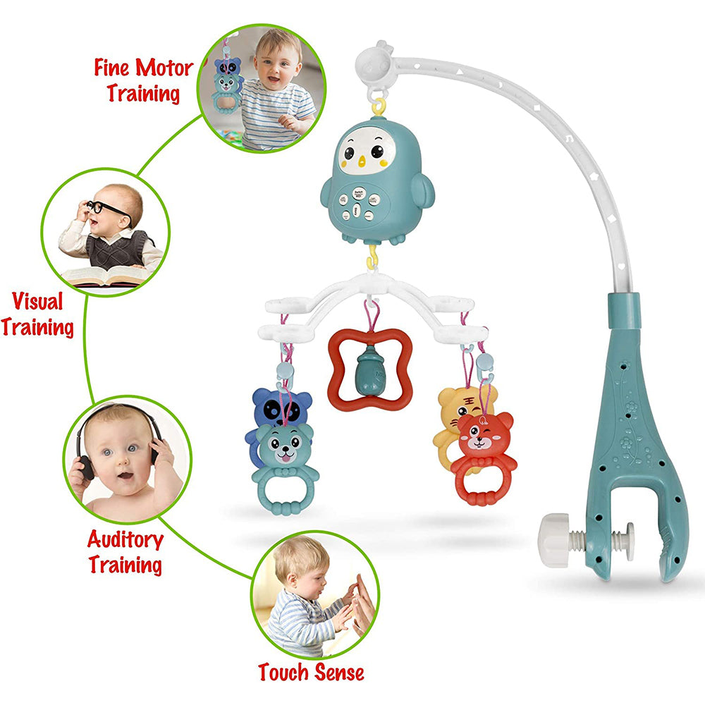 HANGING MUSICAL BABY RATLLE COT MOBILE