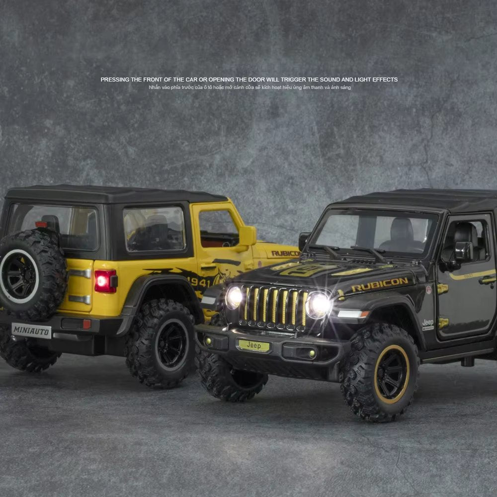 1:24 JEEPS WRANGLER RUBICON 1941 OFF-ROAD ALLOY DIECAST MODEL