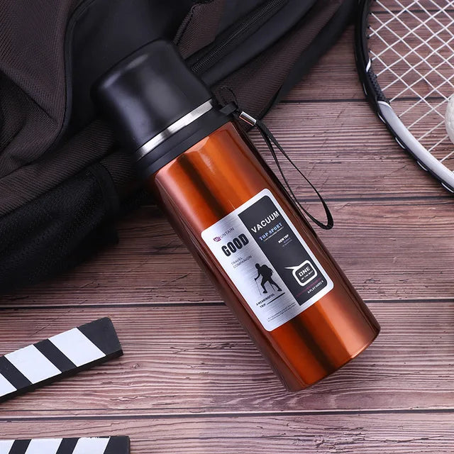 PORTABLE SPORTS VACUUM STAINLESS STEEL WATER BOTTLE