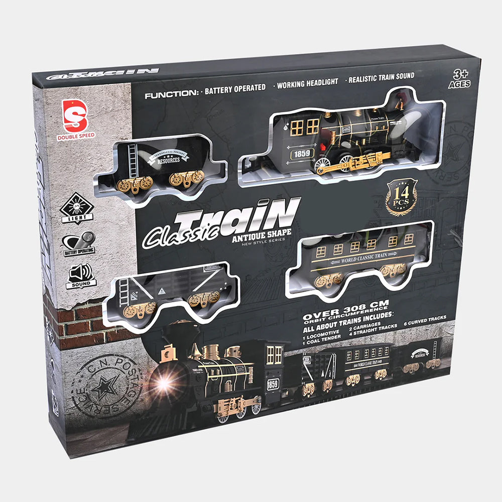 CLASSIC TRAIN SET WITH TRACK FOR KIDS
