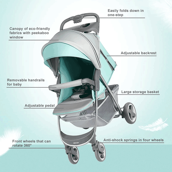 SHENMA LIGHT WEIGHT COMPACT FOLDABLE BABY STROLLER