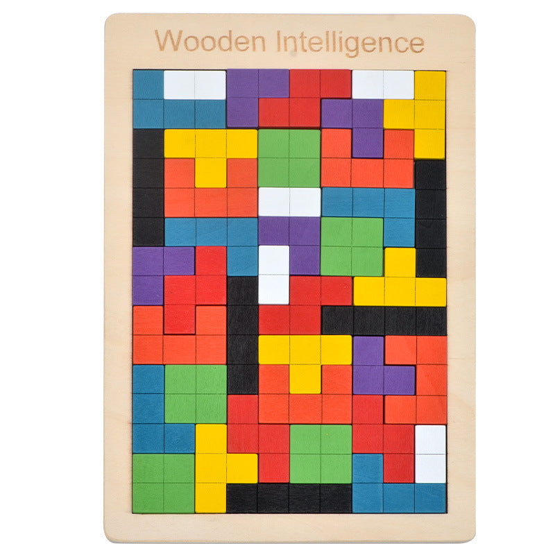 COLORFUL WOODEN TANGRAM PUZZLE