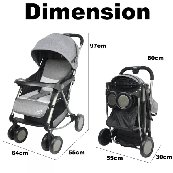 HAOSHUO FOLDABLE BABY STROLLER CONVERT TO ROCKER