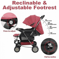 Thumbnail for HAOSHUO FOLDABLE BABY STROLLER CONVERT TO ROCKER