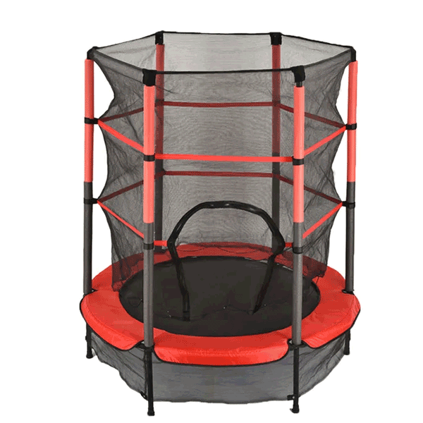 4.5FT TRAMPOLINE FOR KIDS WITH ENCLOSURE NET AND SAFETY PAD