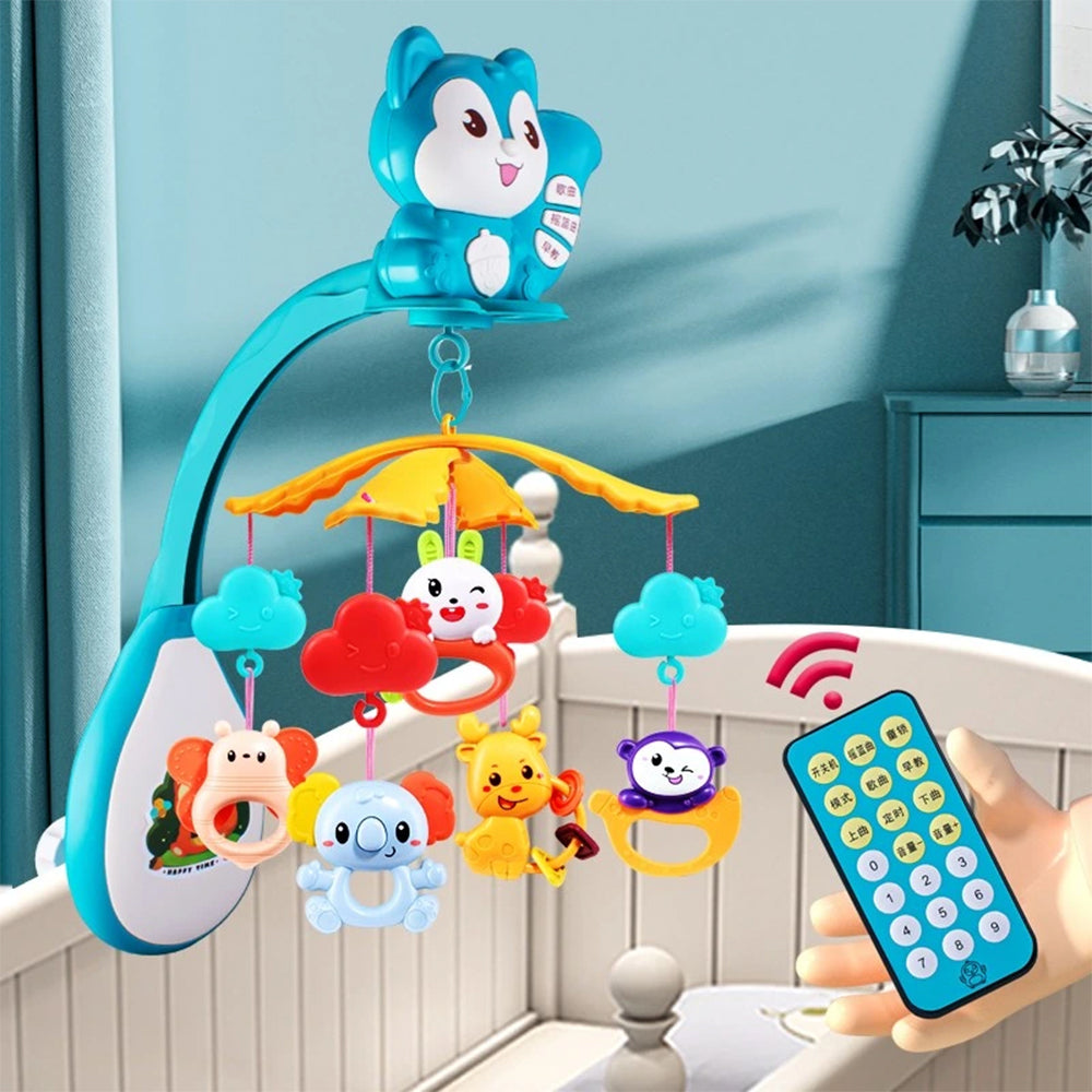 HANGING MUSICAL BABY RATLLE COT MOBILE