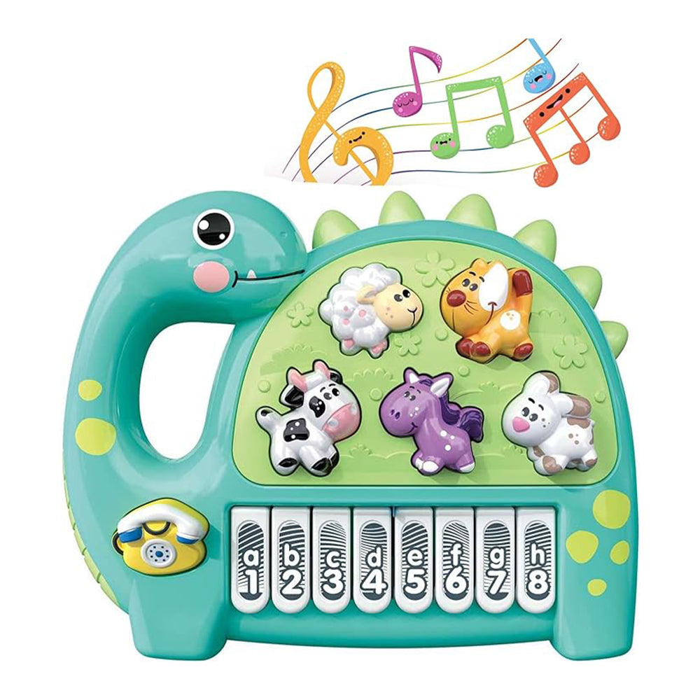 EDUCATIONAL DINOSAUR PIANO KEYBOARD MUSICAL INSTRUMENTS TOY