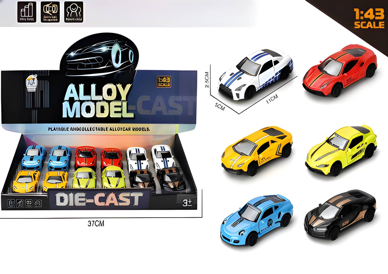 1:43 MINI METAL RACING CARS COLLECTION FOR KIDS ( PACK OF 1 )