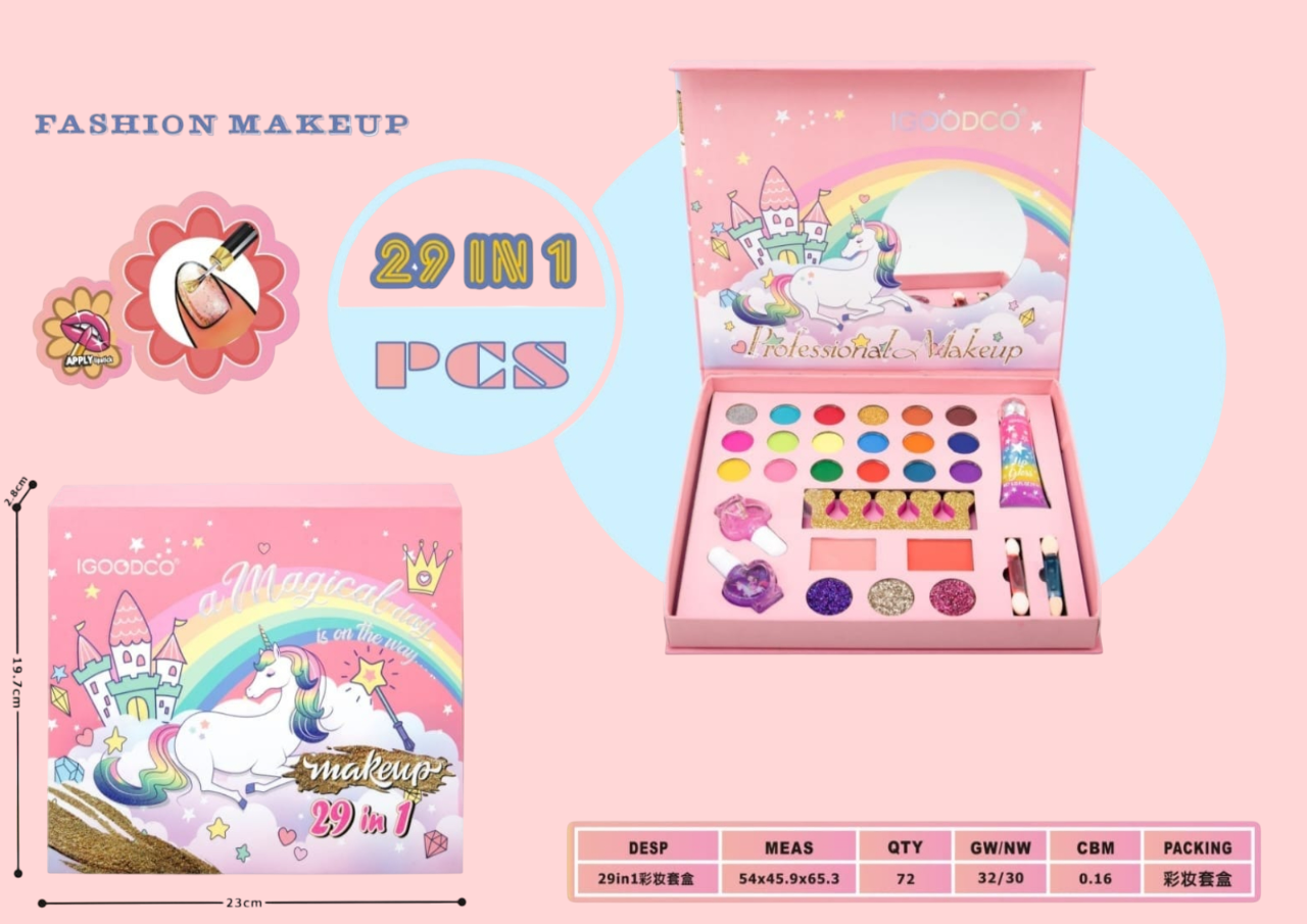29 IN 1 UNICORN MAGICAL MAKE UP SERIES FOR GIRLS