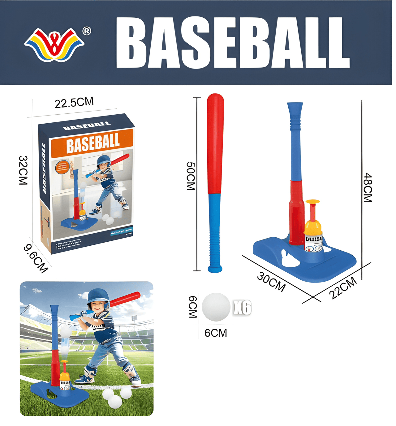BASEBALL BAT WITH BALLS FOR KIDS