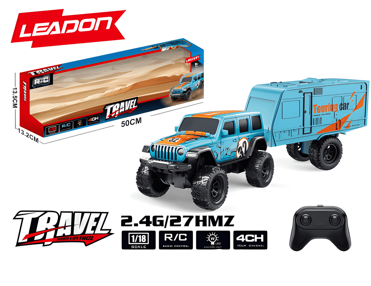 1:18 TRAVEL RC DOUBLE CABIN JEEP