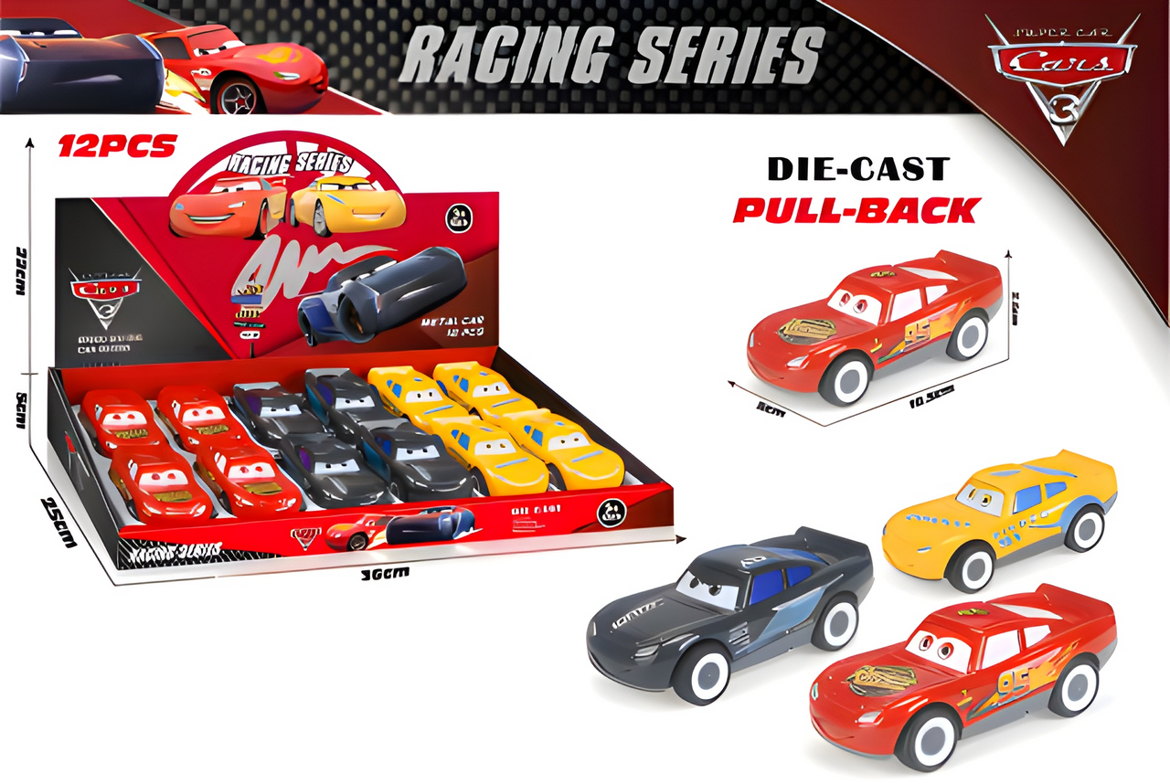 RACING METAL PULL- BACK CAR PACK OF 1