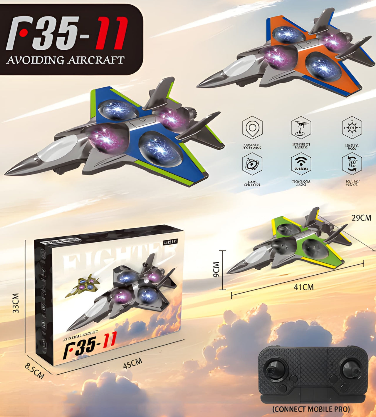 F35-11 SMART AVOIDING AIRCRAFT FIGHTER JET