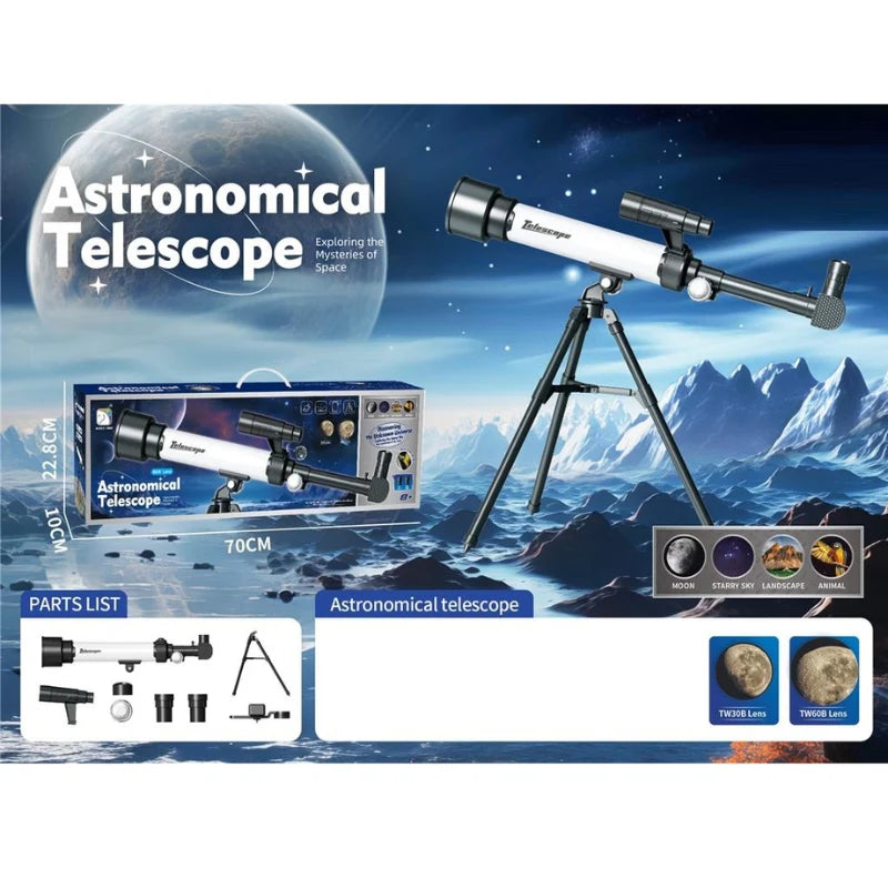 KIDS' ASTRONOMICAL TELESCOPE – EXPLORE THE STARS & PLANETS WITH EASE