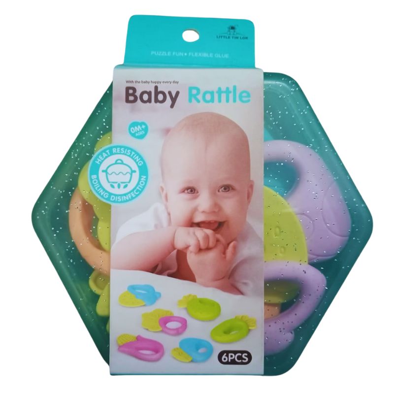 BABY RATTLES BOX 6 PIECES