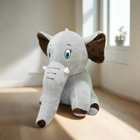 Thumbnail for SITTING BABY ELEPHANT SOFT STUFFED TOY - 30 CM