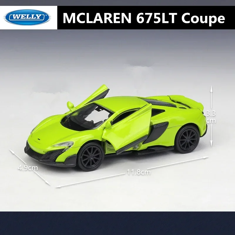 1:36 PULL BACK MCLAREN 675 LI DIECAST METAL ALLOY CAR