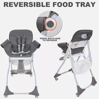 Thumbnail for BABY HIGH & FOOD CHAIR FOLDABLE WITH ADJUSTABLE TRAY