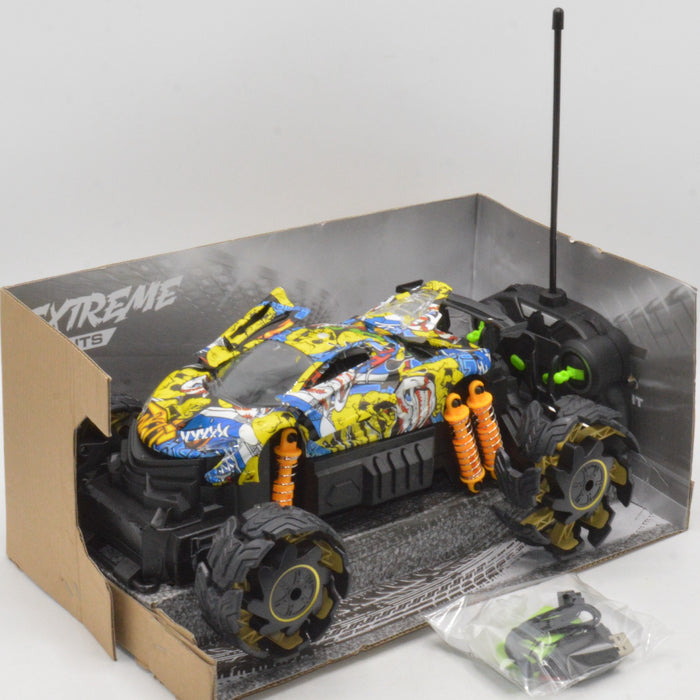 RECHARGEABLE SUPER RC SPRAY RACING STUNT CAR WITH LIGHT