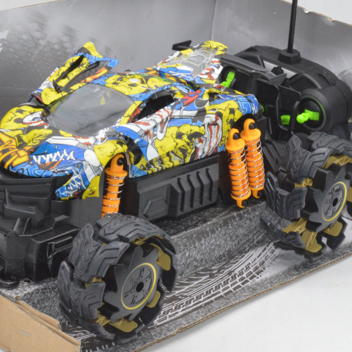 RECHARGEABLE SUPER RC SPRAY RACING STUNT CAR WITH LIGHT