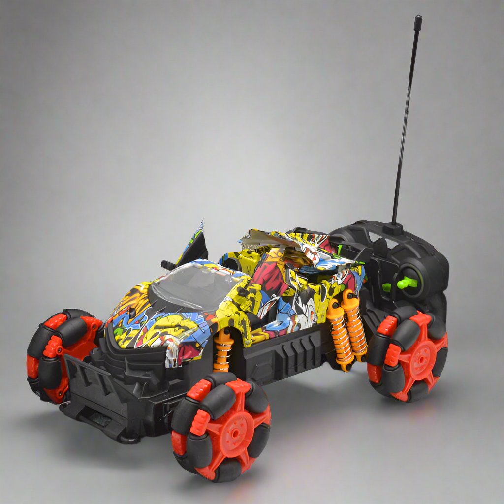 RECHARGEABLE RC SPRAY RACING COOL STUNT CAR WITH LIGHT