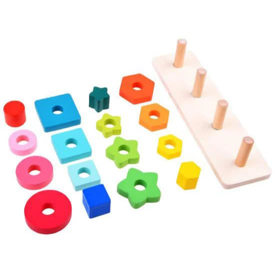 4 PCS - GEOMETRIC SHAPE SORTERS